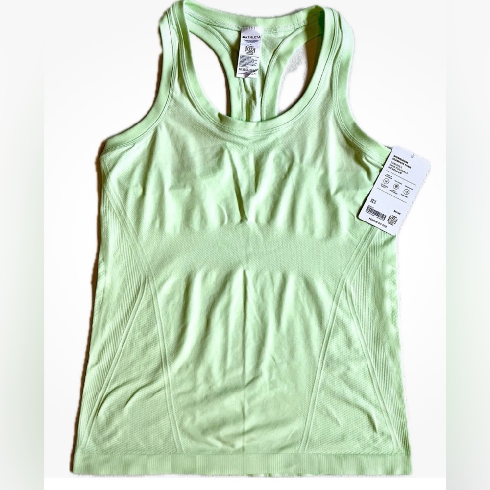 NWT Athleta Momentum Seamless Tank in Lime Green!